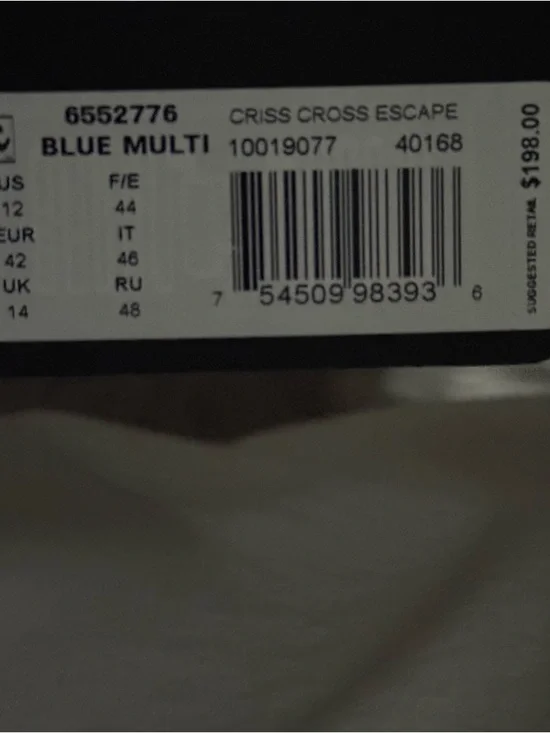 Miraclesuit Criss Cross Escape One Piece Swimsuit in Thebes Blue Multi size 12 - Picture 5 of 5